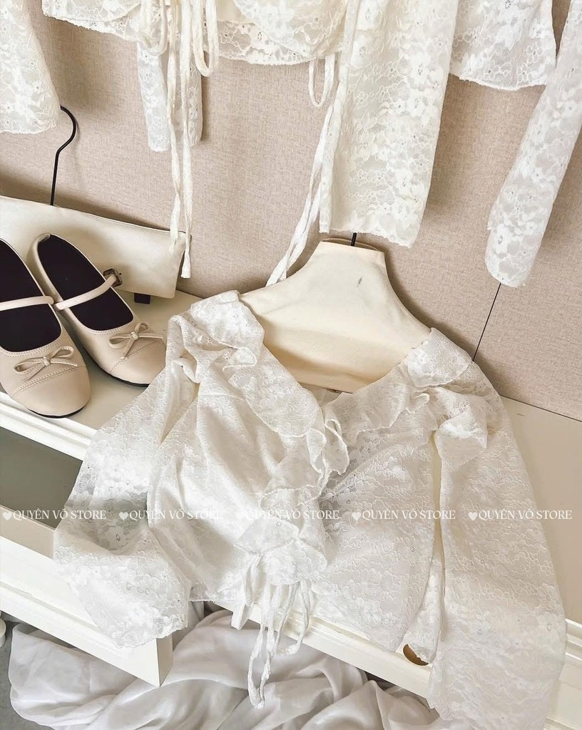 Áo ren 58168 - Trắng