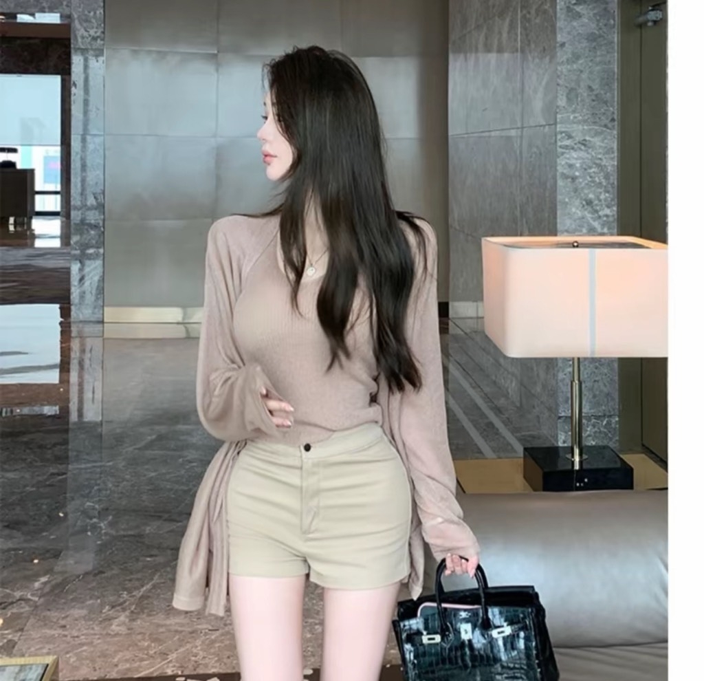 Quần đùi Skinny - Nâu