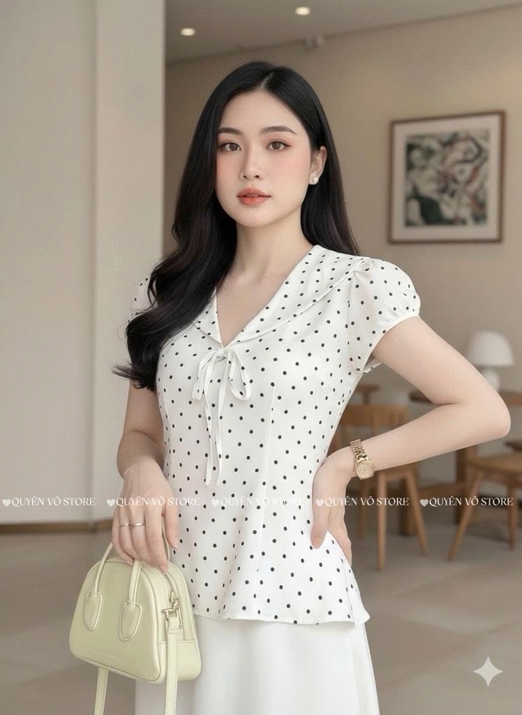 Áo sơ mi cổ thủy thủ bi - Trắng 1453