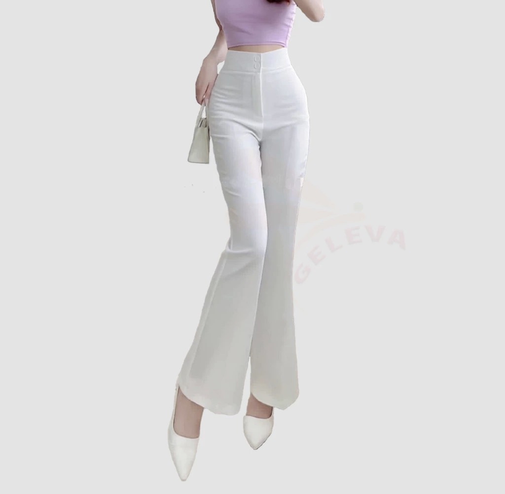 Quần tây ống loe - Trắng - M