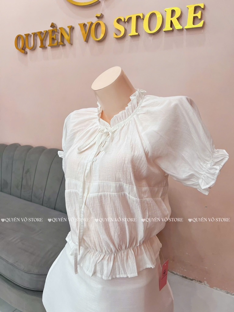 Áo đũi tơ tay phồng tk
