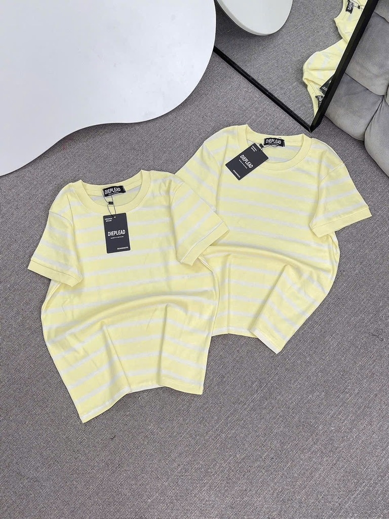 Áo thun sọc trơn - Form vừa