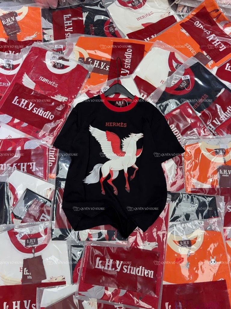 Áo thun ngựa cánh - Form rộng dưới 65kg