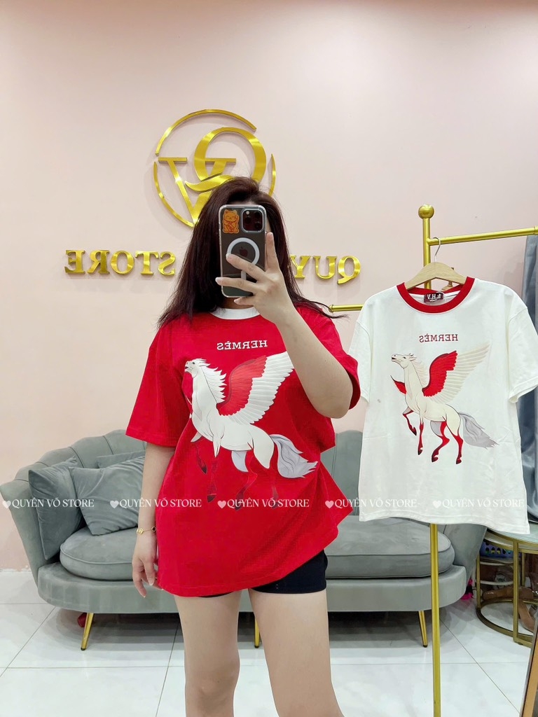 Áo thun ngựa cánh - Form rộng dưới 65kg