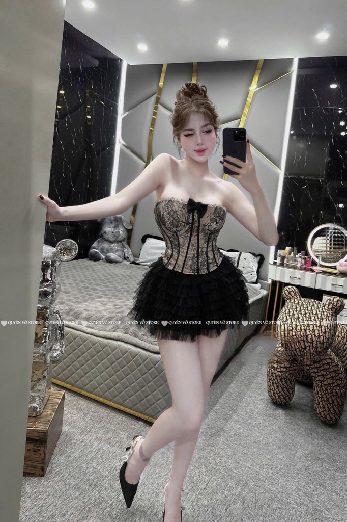 Set quây tầng công chúa - Đen