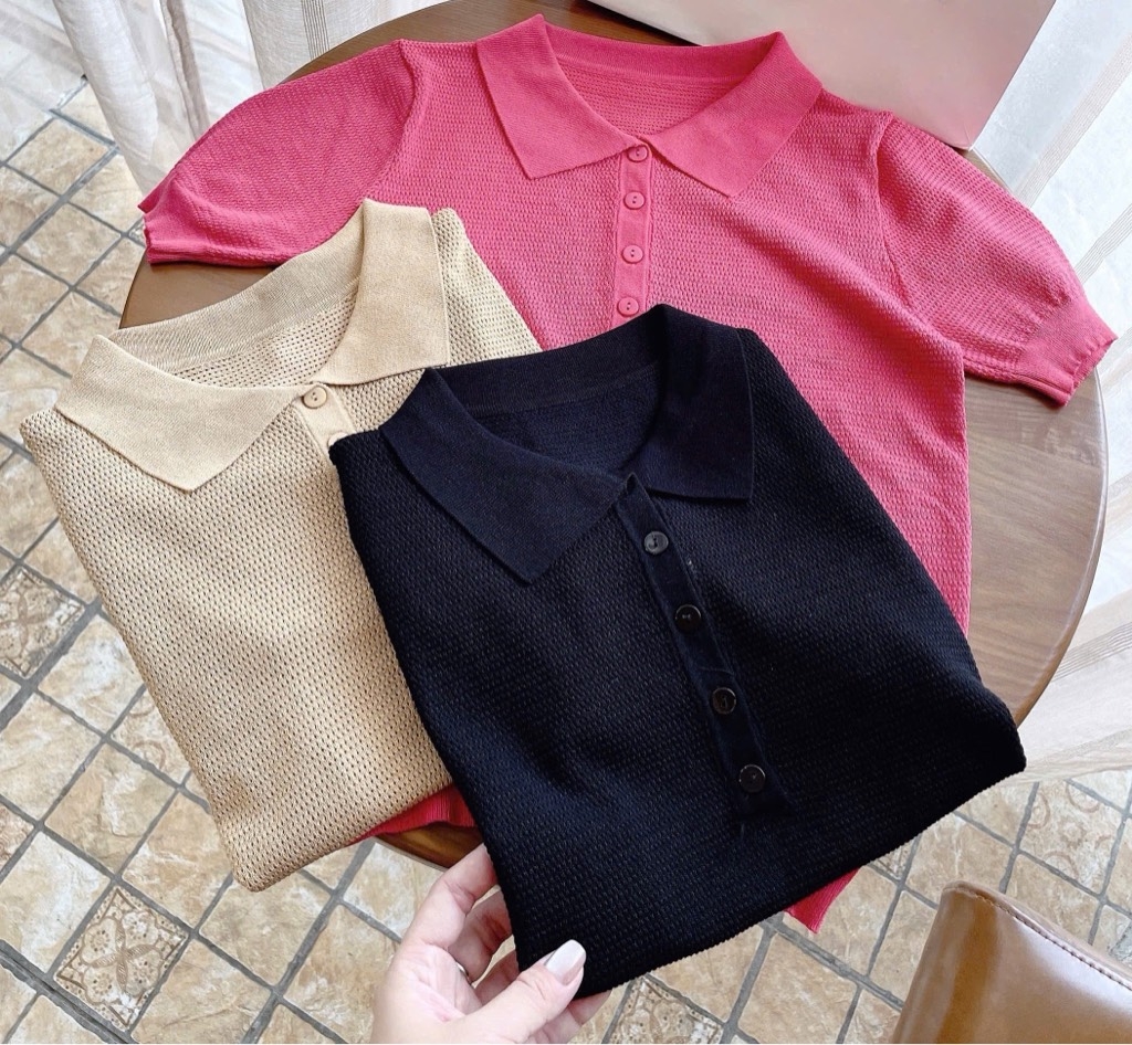 Áo len cổ polo QC