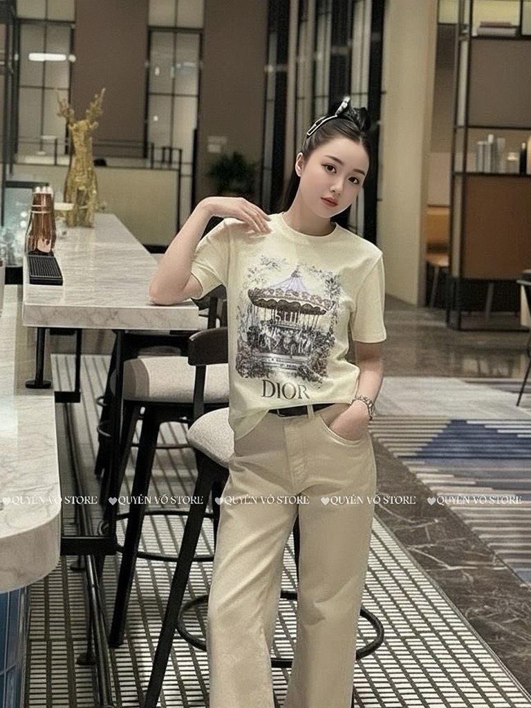 Áo thun Gucci vòng quay ngựa - Form 40-55kg Babytee