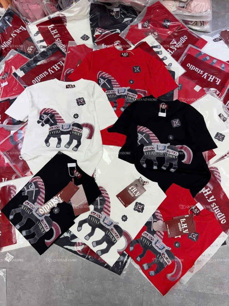 Áo thun ngựa - Form rộng dưới 65kg