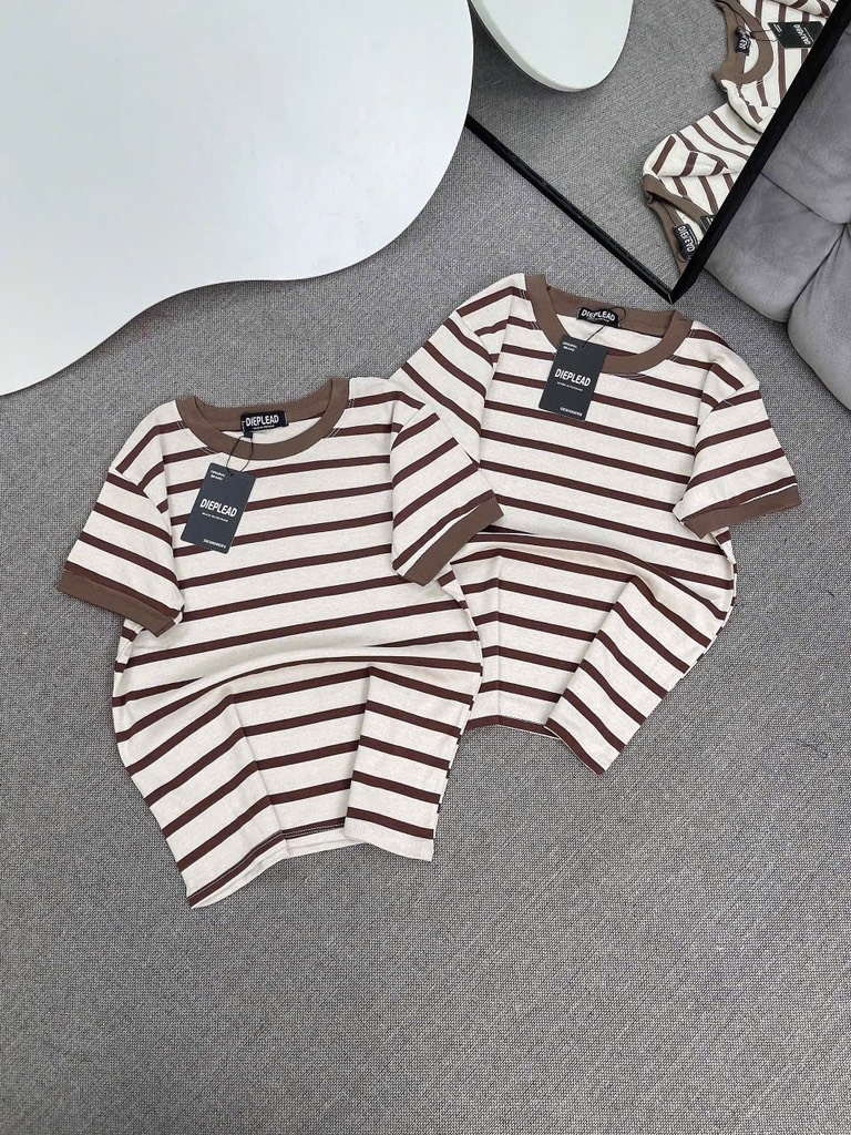 Áo thun sọc trơn - Form vừa