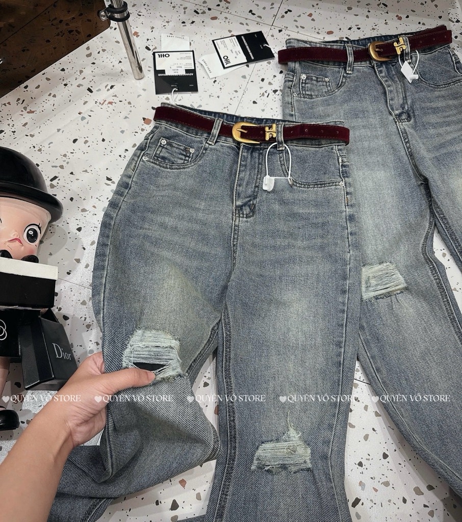 QJ 8535 Quần jean loe
