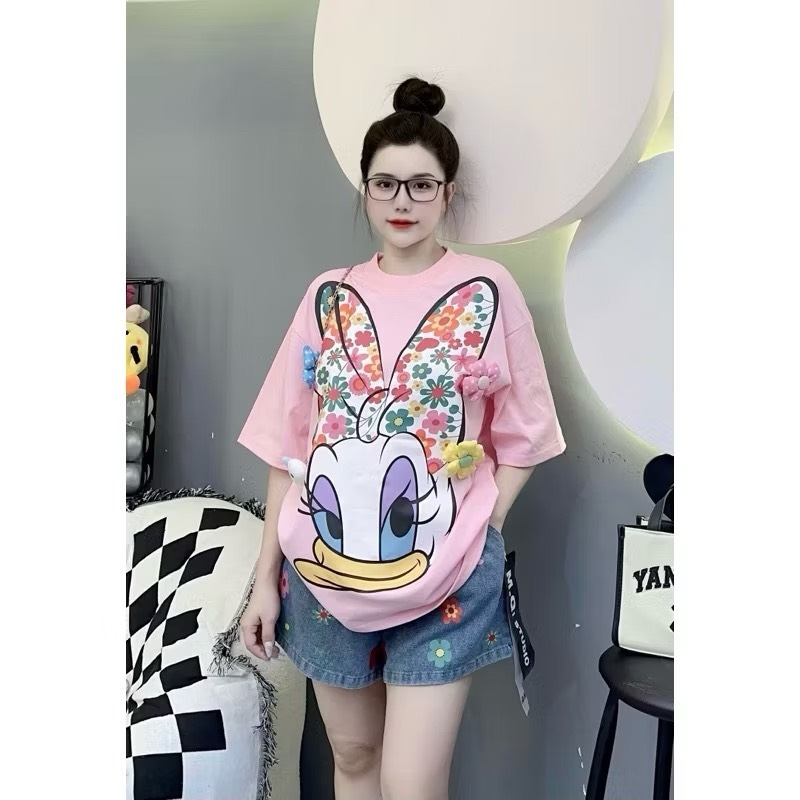Áo thun vịt nơ hoa