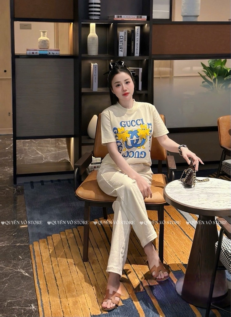 Áo thun Gucci xanh dương - Form 40-55kg Babytee