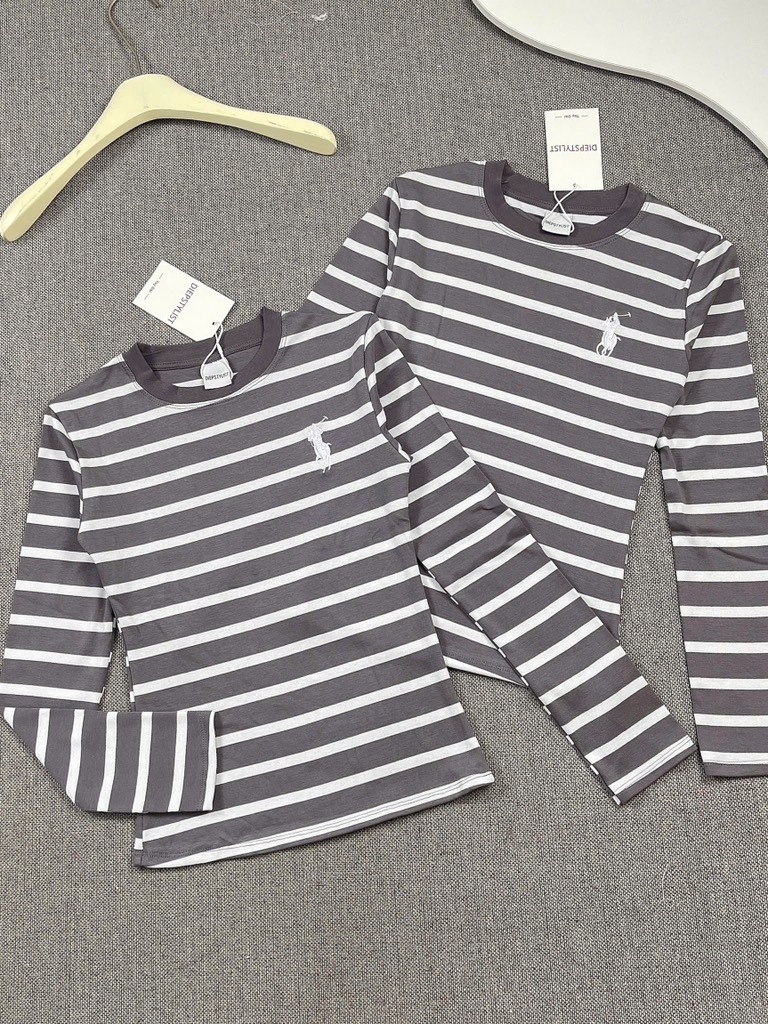 Áo thun tay dài thêu ngựa - Form vừa