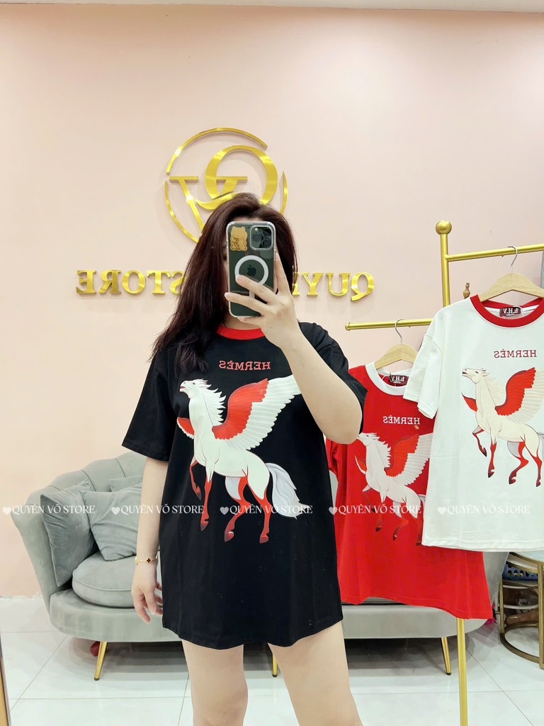 Áo thun ngựa cánh - Form rộng dưới 65kg