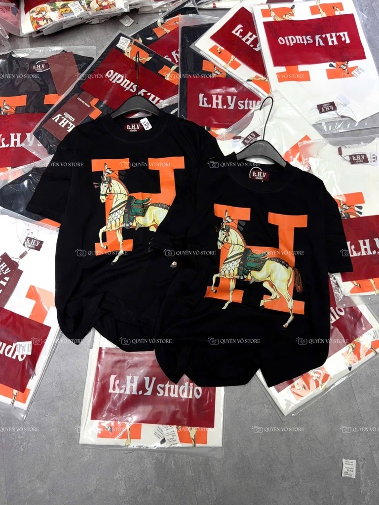 Áo thun ngựa chữ H - Form rộng dưới 65kg