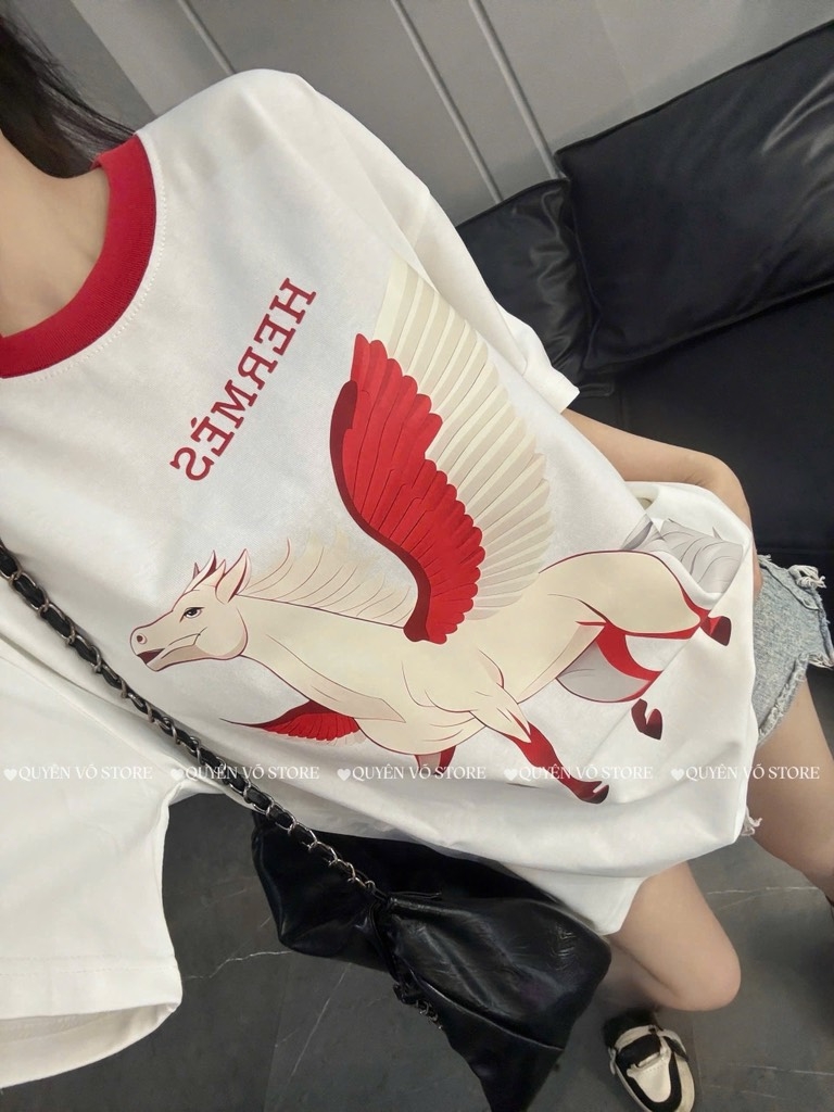 Áo thun ngựa cánh - Form rộng dưới 65kg