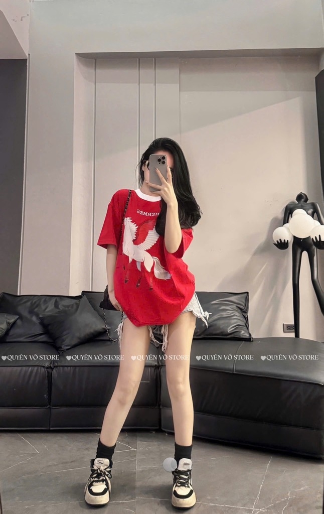 Áo thun ngựa cánh - Form rộng dưới 65kg