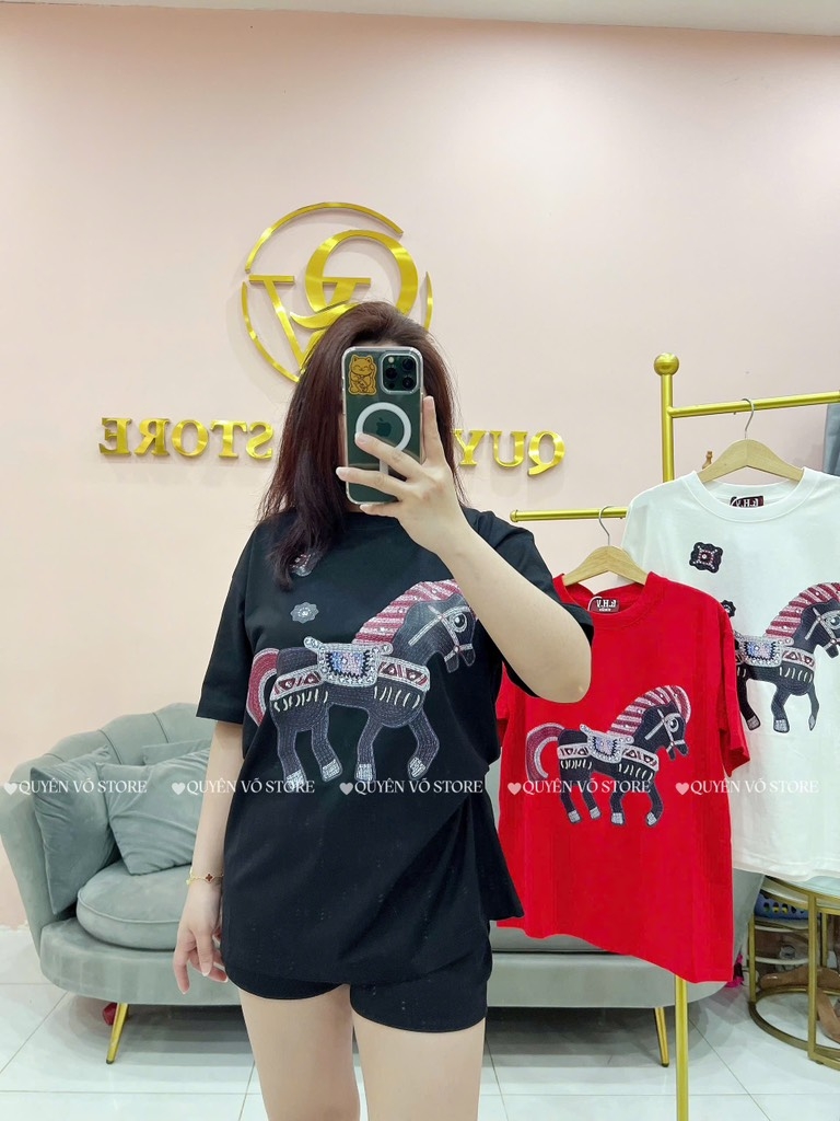 Áo thun ngựa - Form rộng dưới 65kg