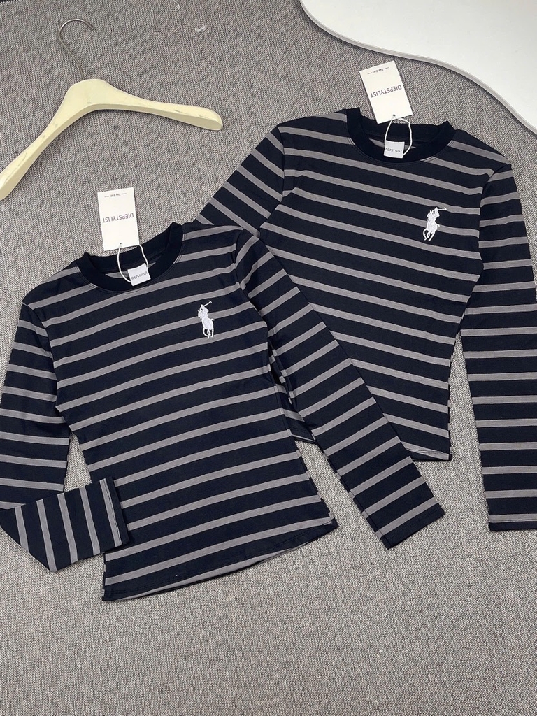 Áo thun tay dài thêu ngựa - Form vừa