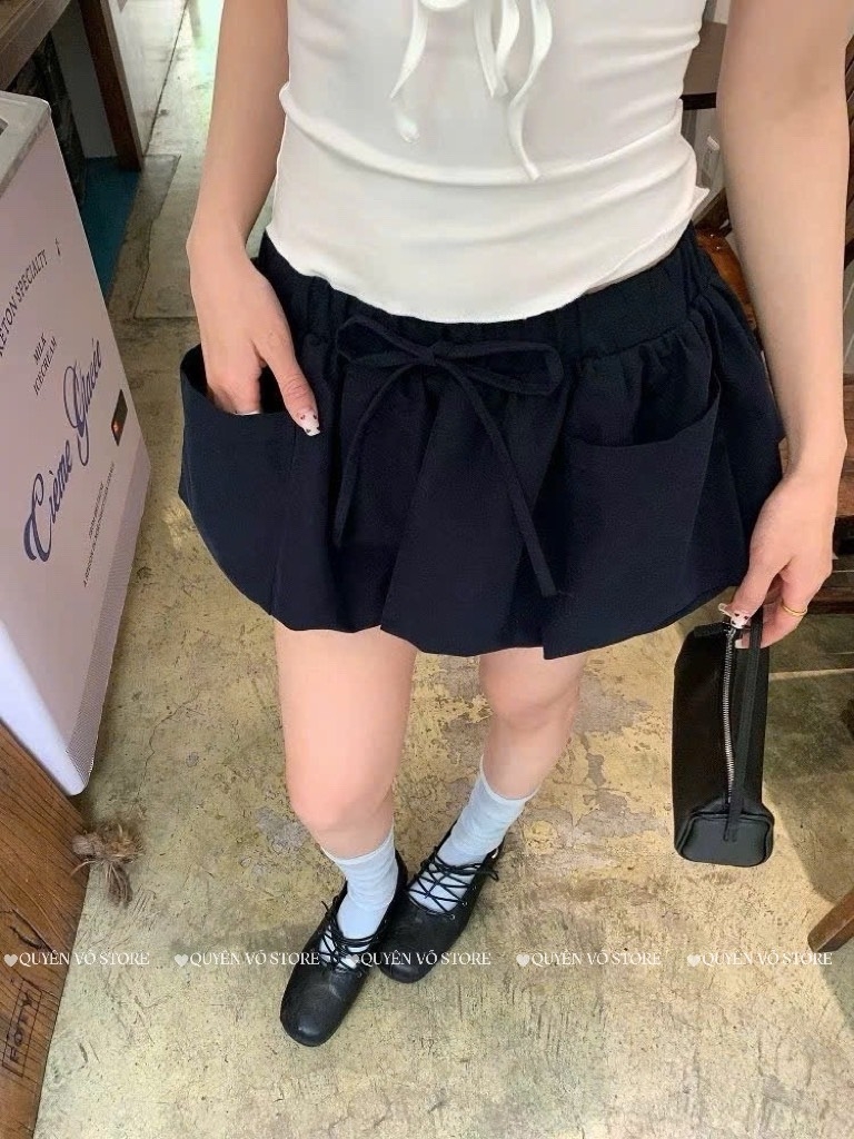 Chân váy bồng - Đen