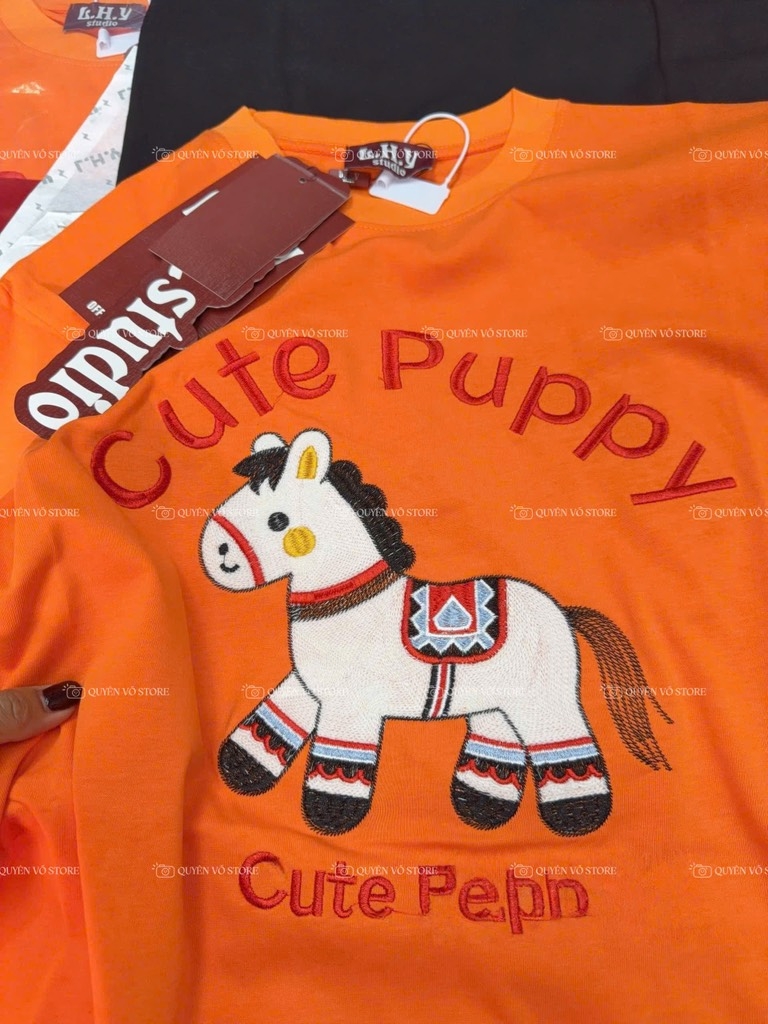 Áo thun ngựa cute - Form rộng dưới 65kg