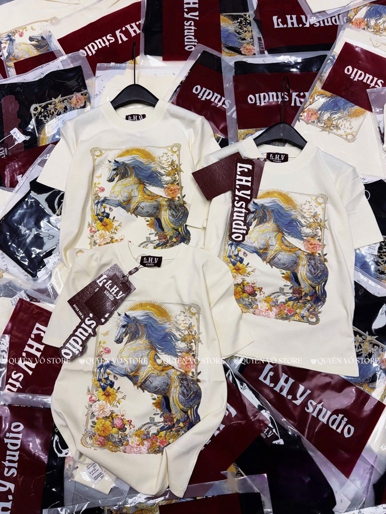 Áo thun ngựa tranh - Form vừa 45-55kg