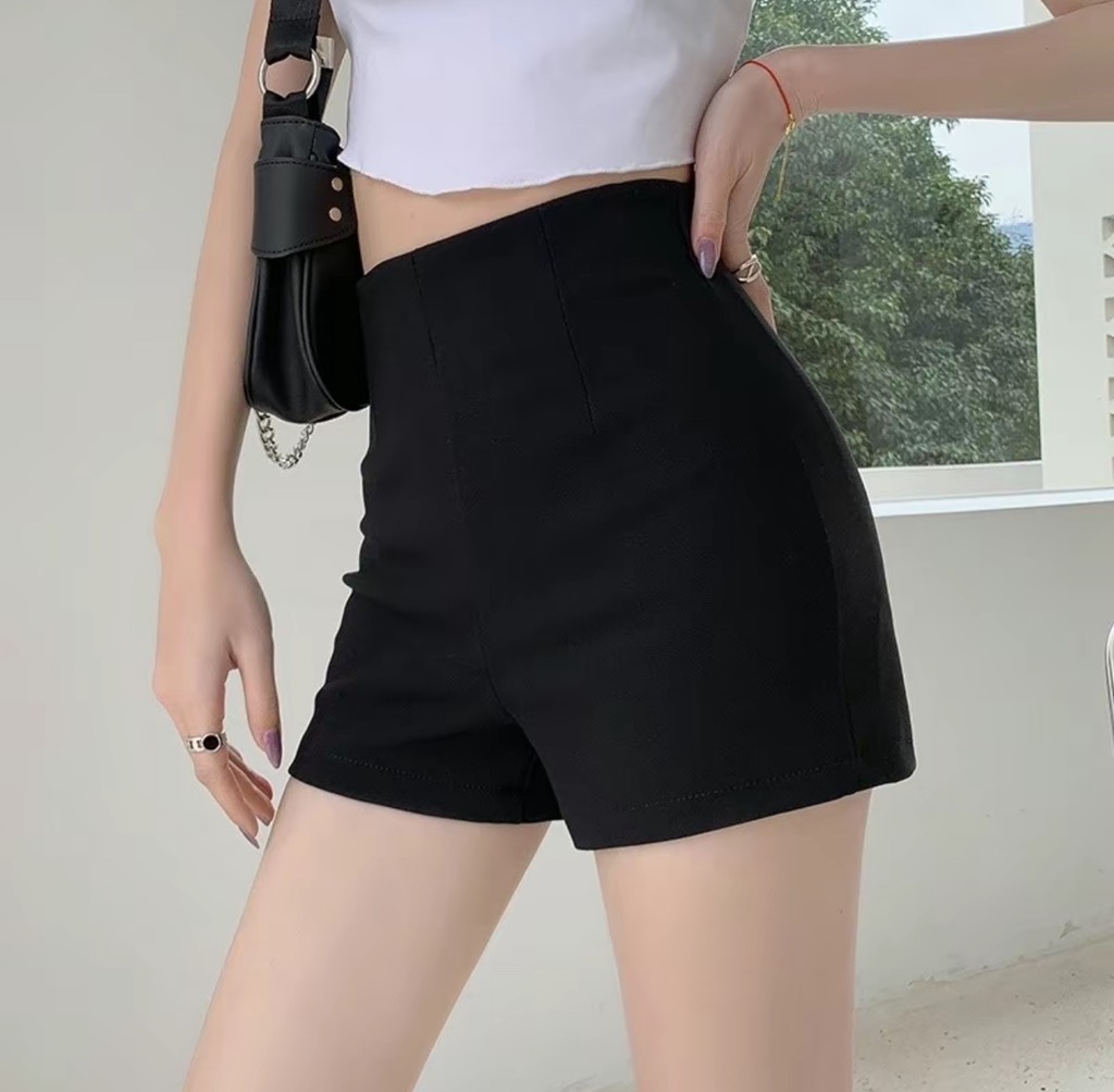 Quần short đùi dance cạp cao - Chất co giãn