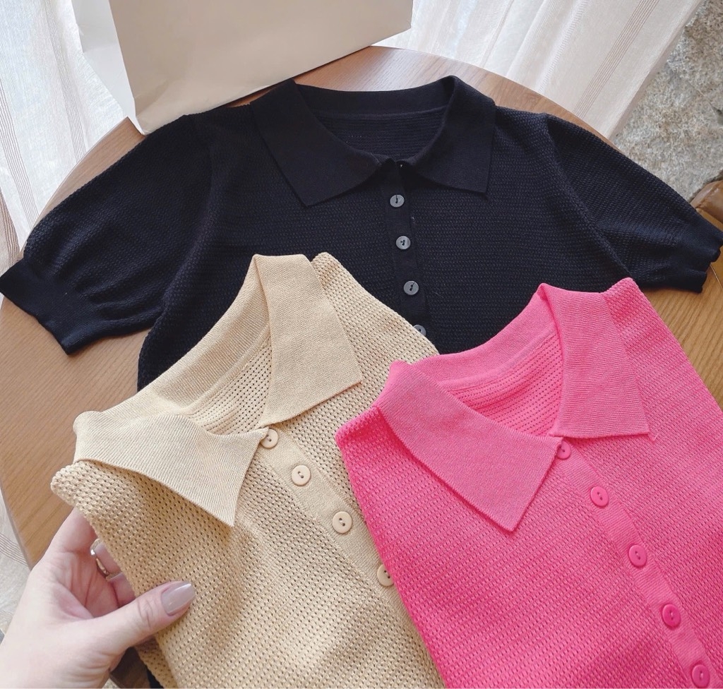 Áo len cổ polo QC