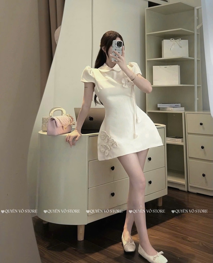 Đầm hoa cổ sen hot hit