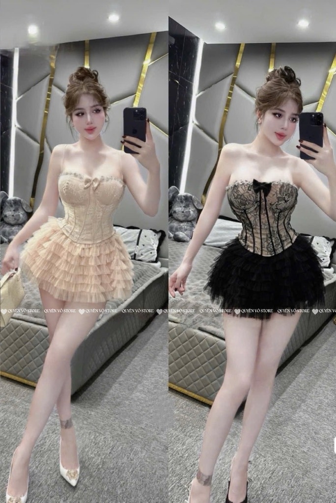 Set quây tầng công chúa - Đen