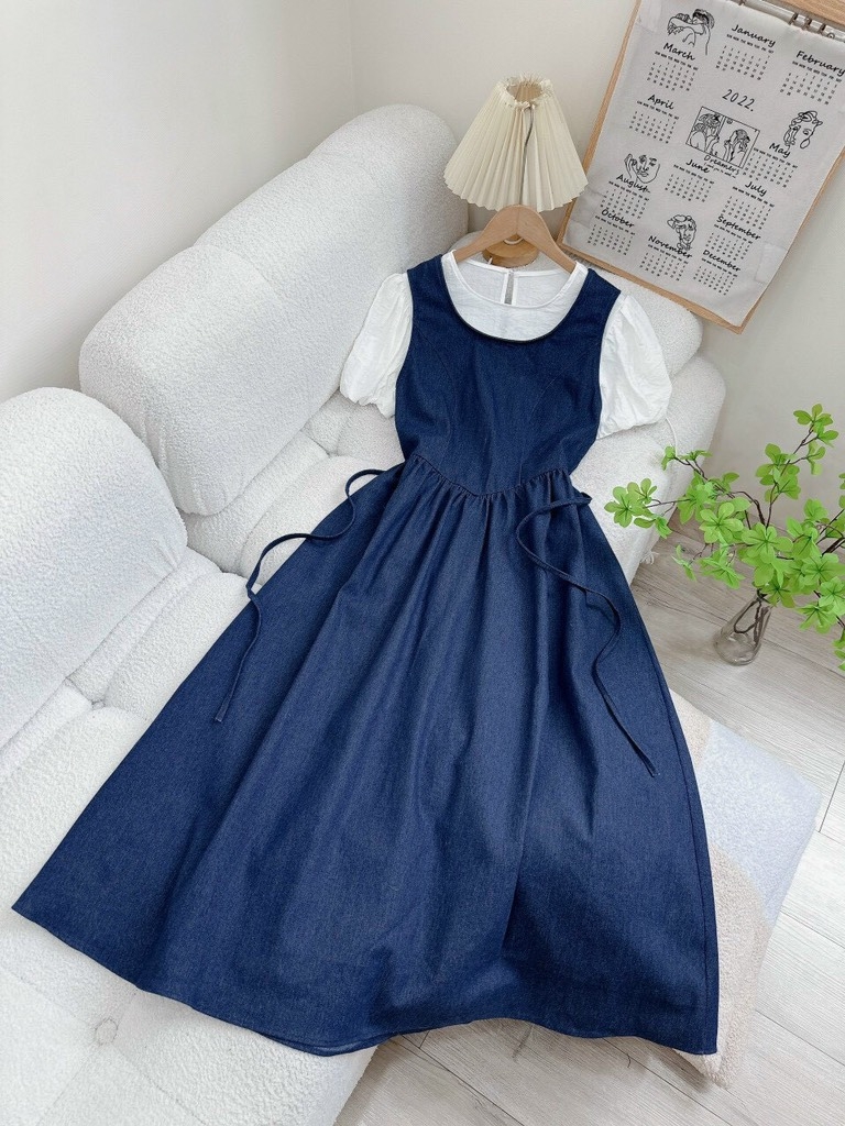 Set áo tay bồng + đầm Babydoll