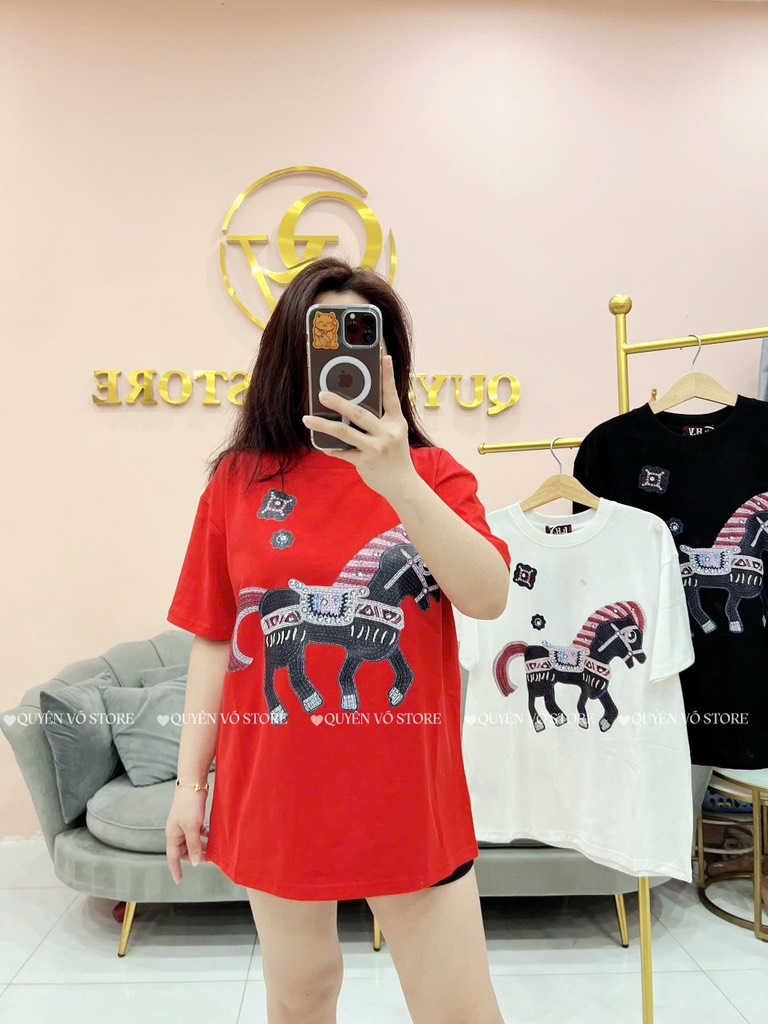 Áo thun ngựa - Form rộng dưới 65kg