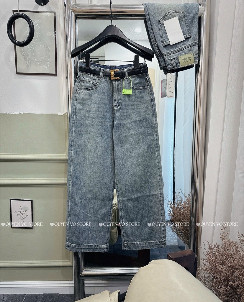 QJ 6819 Quần jean suông