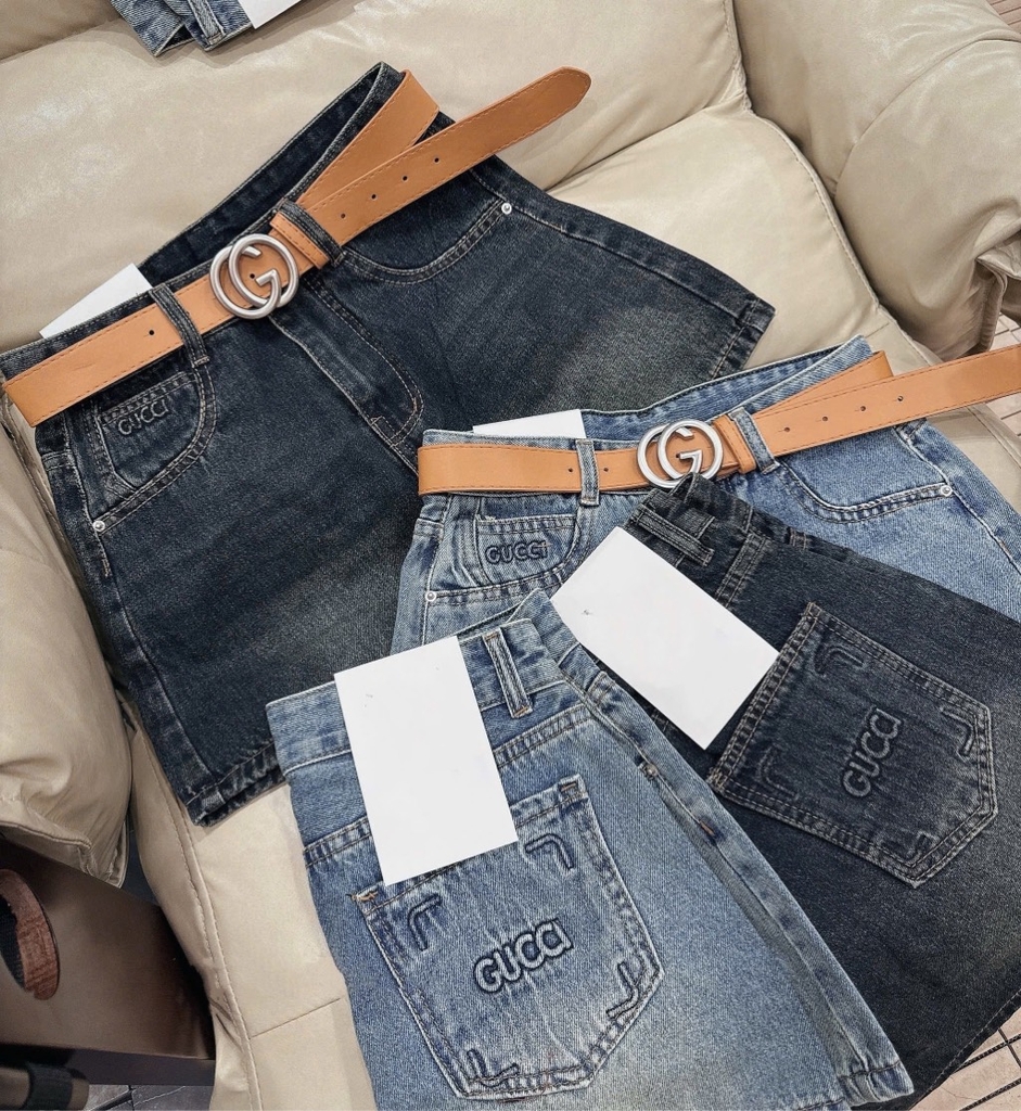 Quần jean đùi trơn - 2233 Đậm