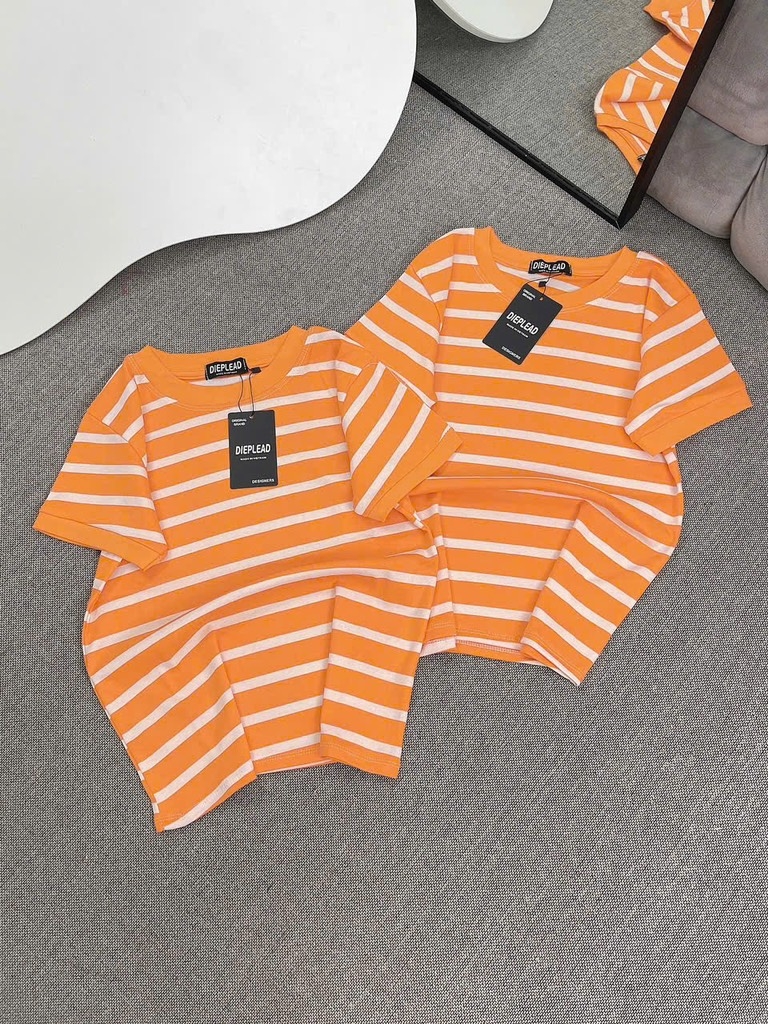 Áo thun sọc trơn - Form vừa