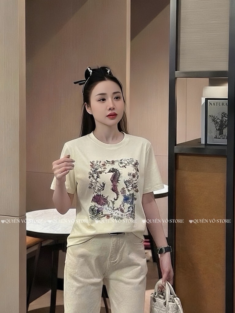 Áo thun cá ngựa - Form 40-55kg Babytee