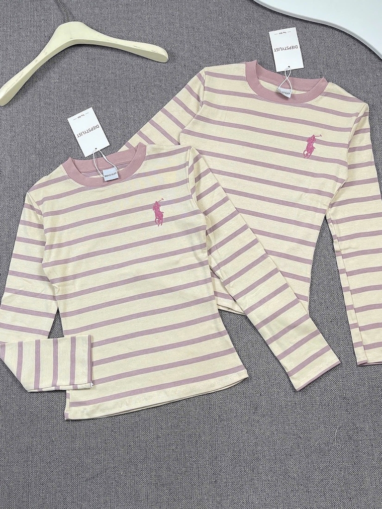 Áo thun tay dài thêu ngựa - Form vừa