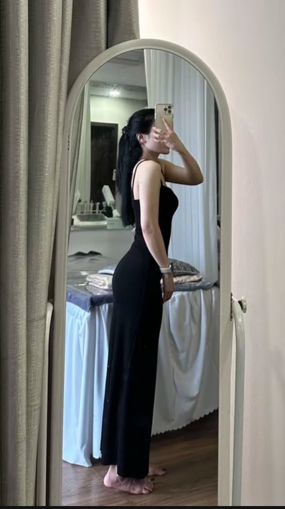 Đầm ôm body 2 dây dáng dài - freesize