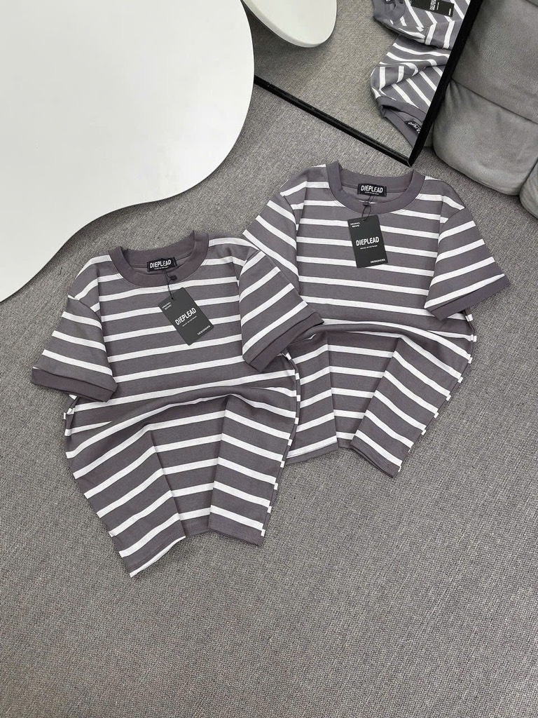 Áo thun sọc trơn - Form vừa