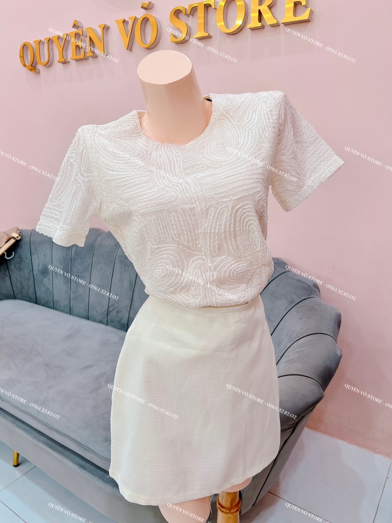 Set voan hoa nổi