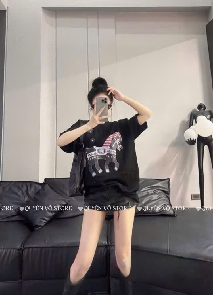 Áo thun ngựa - Form rộng dưới 65kg