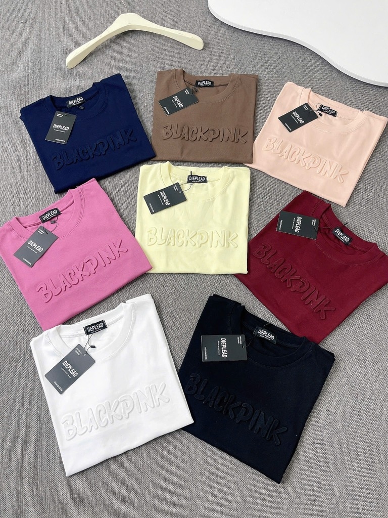 Áo thun dập nổi blackpink - Form vừa