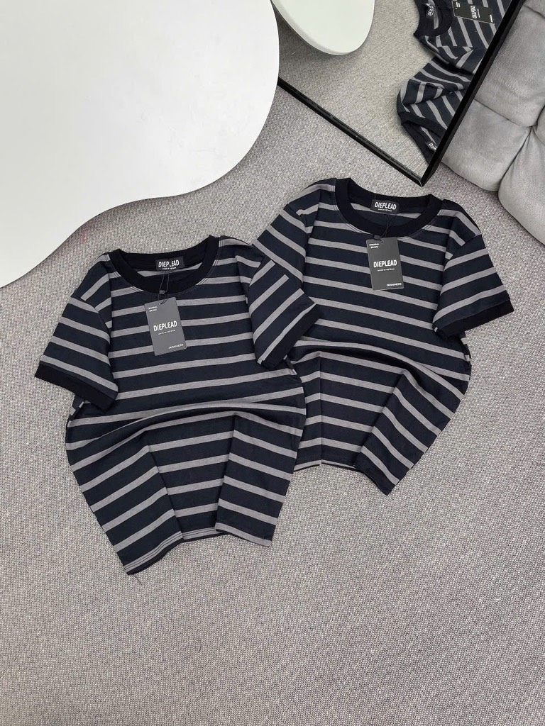 Áo thun sọc trơn - Form vừa