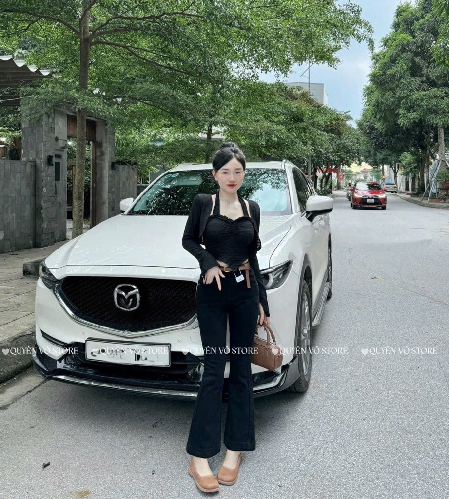 QJ 01 Quần jean loe đen