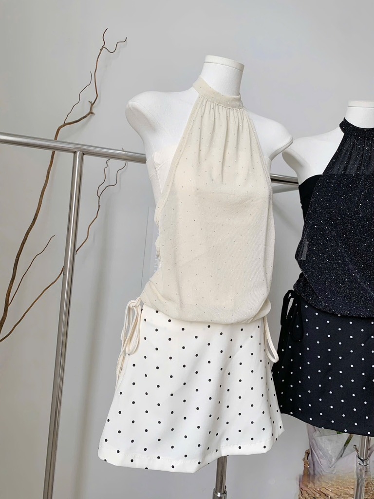 Áo yếm chấm bi babyboo - 3087