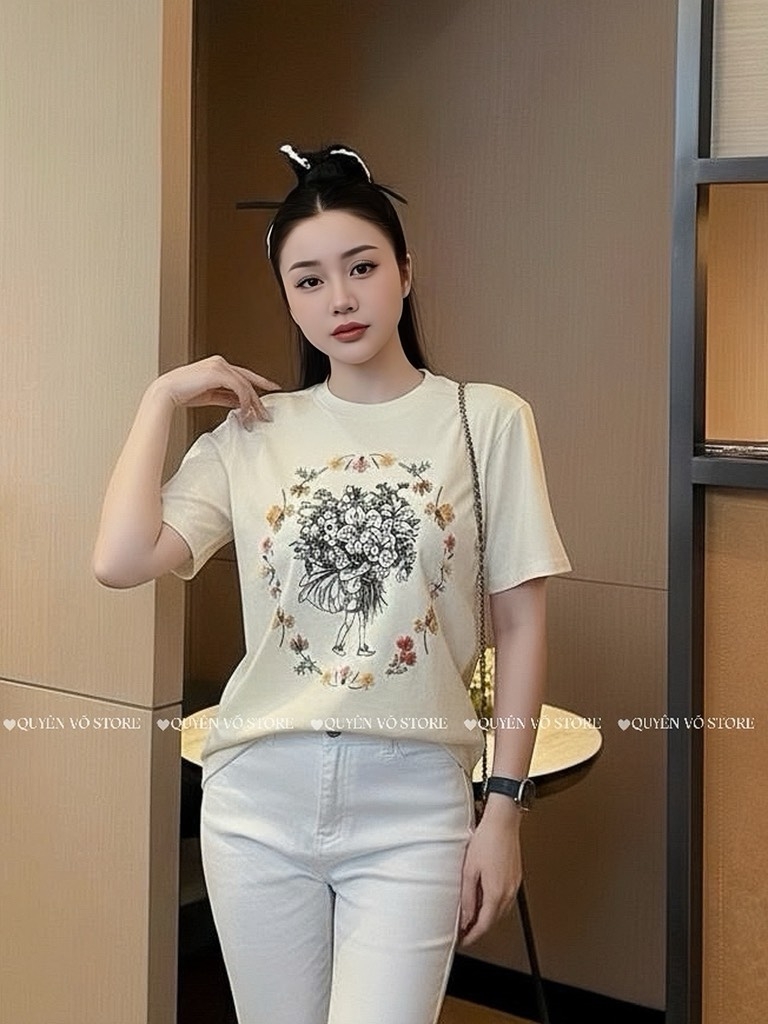 Áo thun Gucci hoa - Form 40-55kg Babytee
