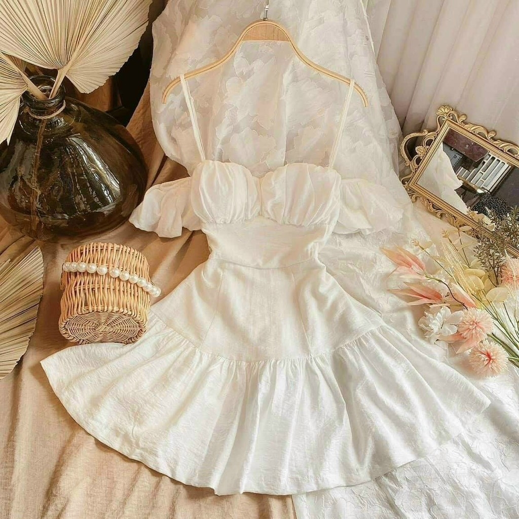Đầm trễ vai đuôi cá - S