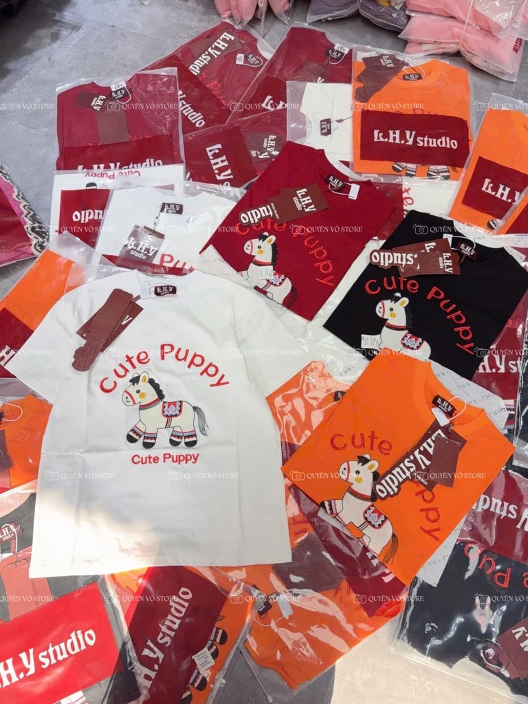 Áo thun ngựa cute - Form rộng dưới 65kg