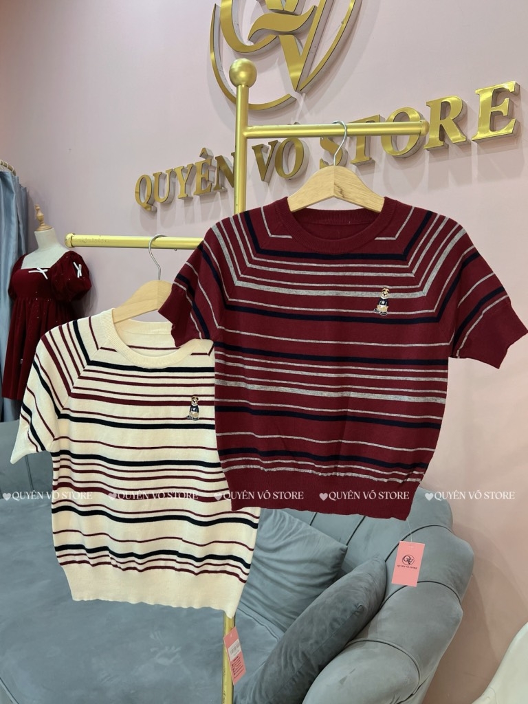 Áo MTG gấu kẻ nhuyễn