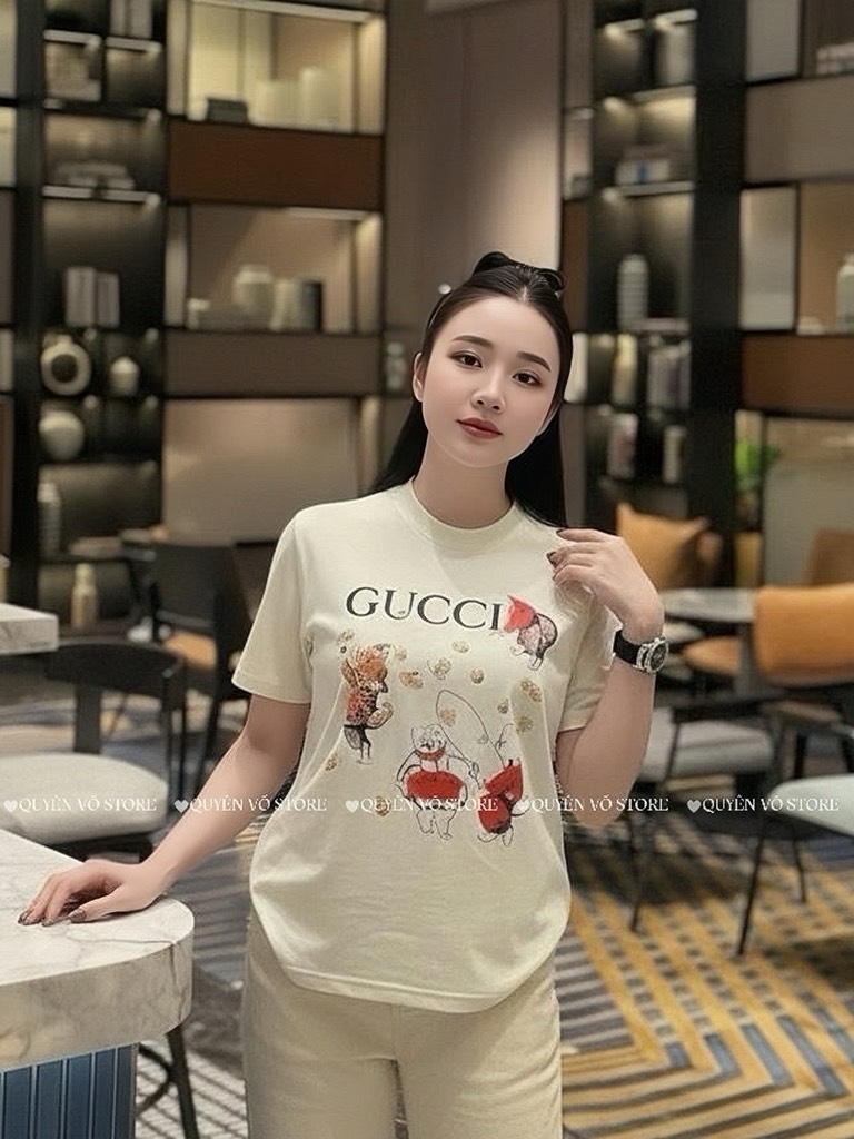 Áo thun mèo Gucci - Form 40-55kg Babytee